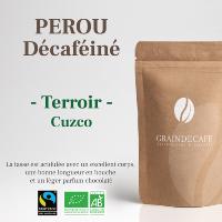 Café en grain | Pérou Décaféiné Bio & Equitable Max Havelaar : 250 Gr